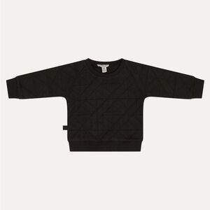 Crew Kids Black Unisex Quilted Sweatshirt Size 18